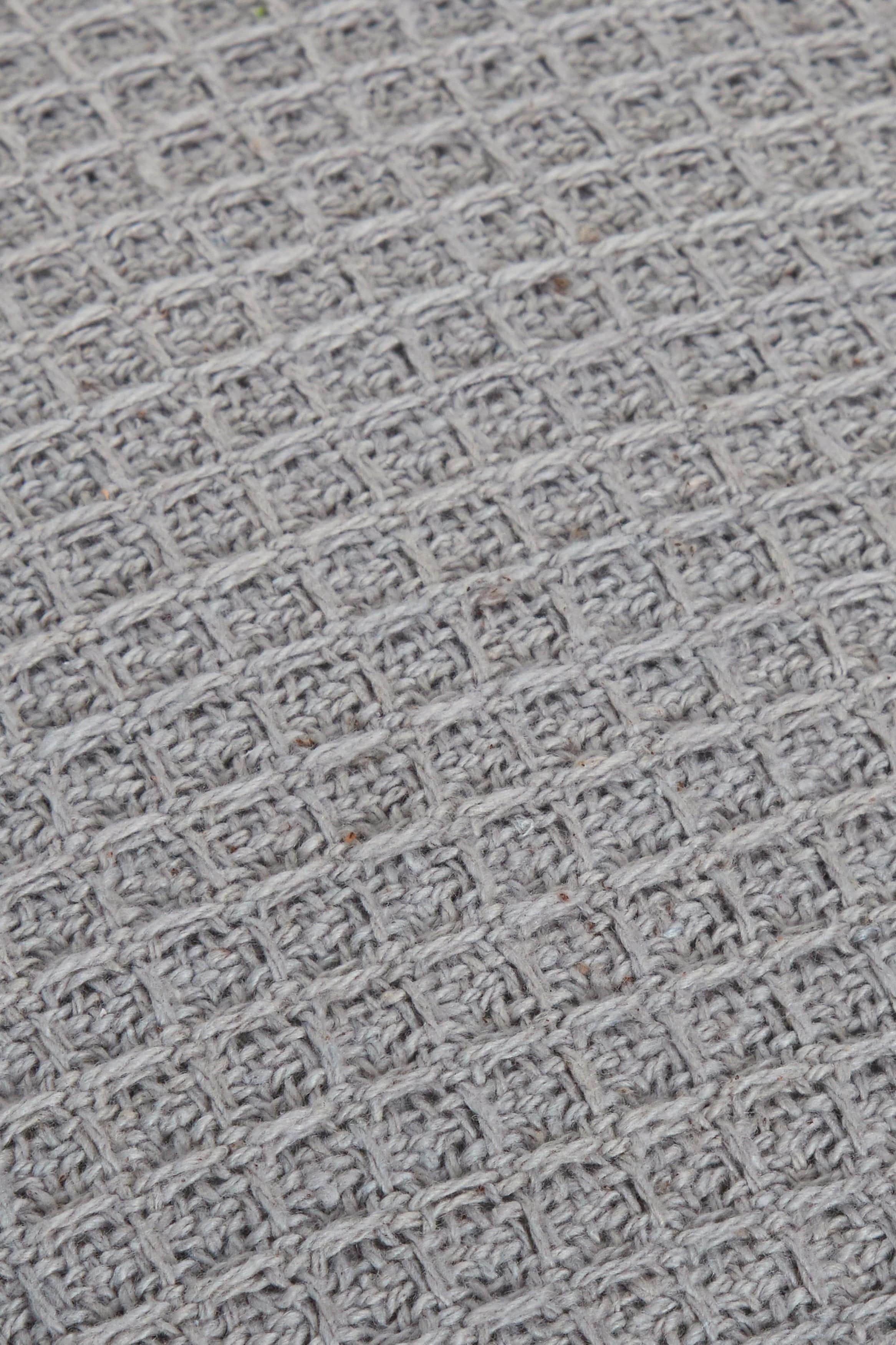 OLIVIA ROCCO Lisbon Pure Indian Cotton Handwoven Honeycomb Cushion Covers Indoor Outdoor Use 17x17 and 24x24 Grey Ochre Navy Teal Pink Silver