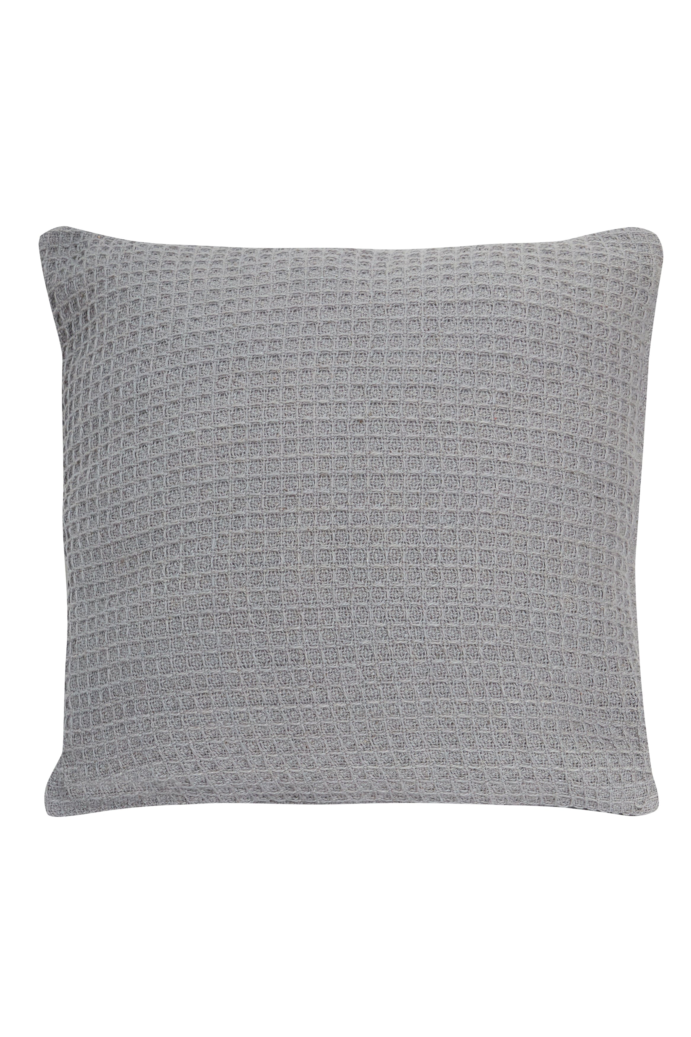 OLIVIA ROCCO Lisbon Pure Indian Cotton Handwoven Honeycomb Cushion Covers Indoor Outdoor Use 17x17 and 24x24 Grey Ochre Navy Teal Pink Silver