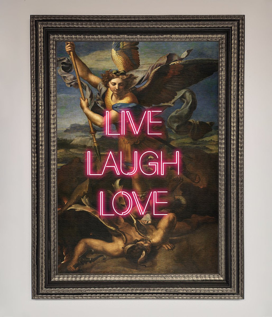 Live Laugh Love Quote Framed Poster - Zestio