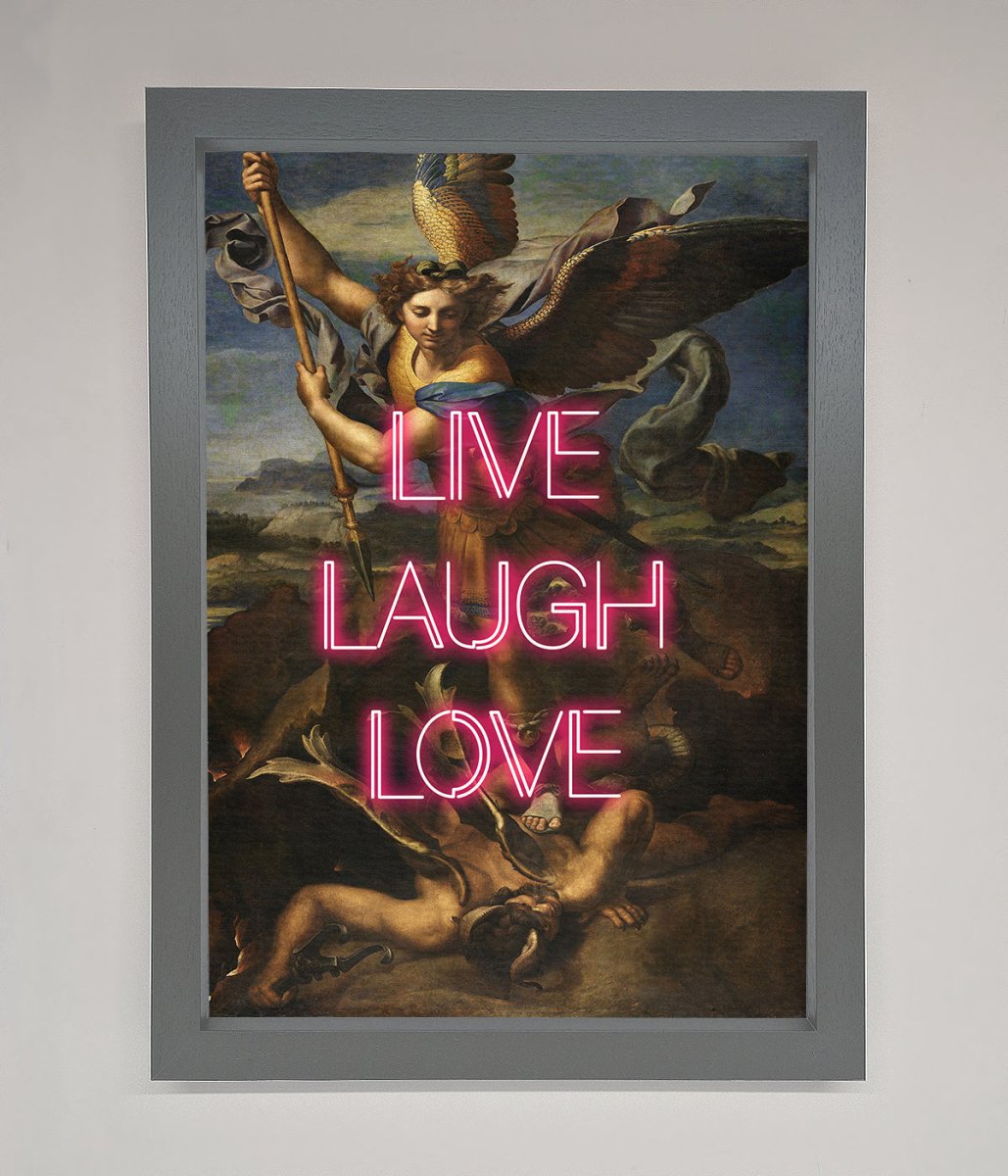 Live Laugh Love Quote Framed Poster - Zestio