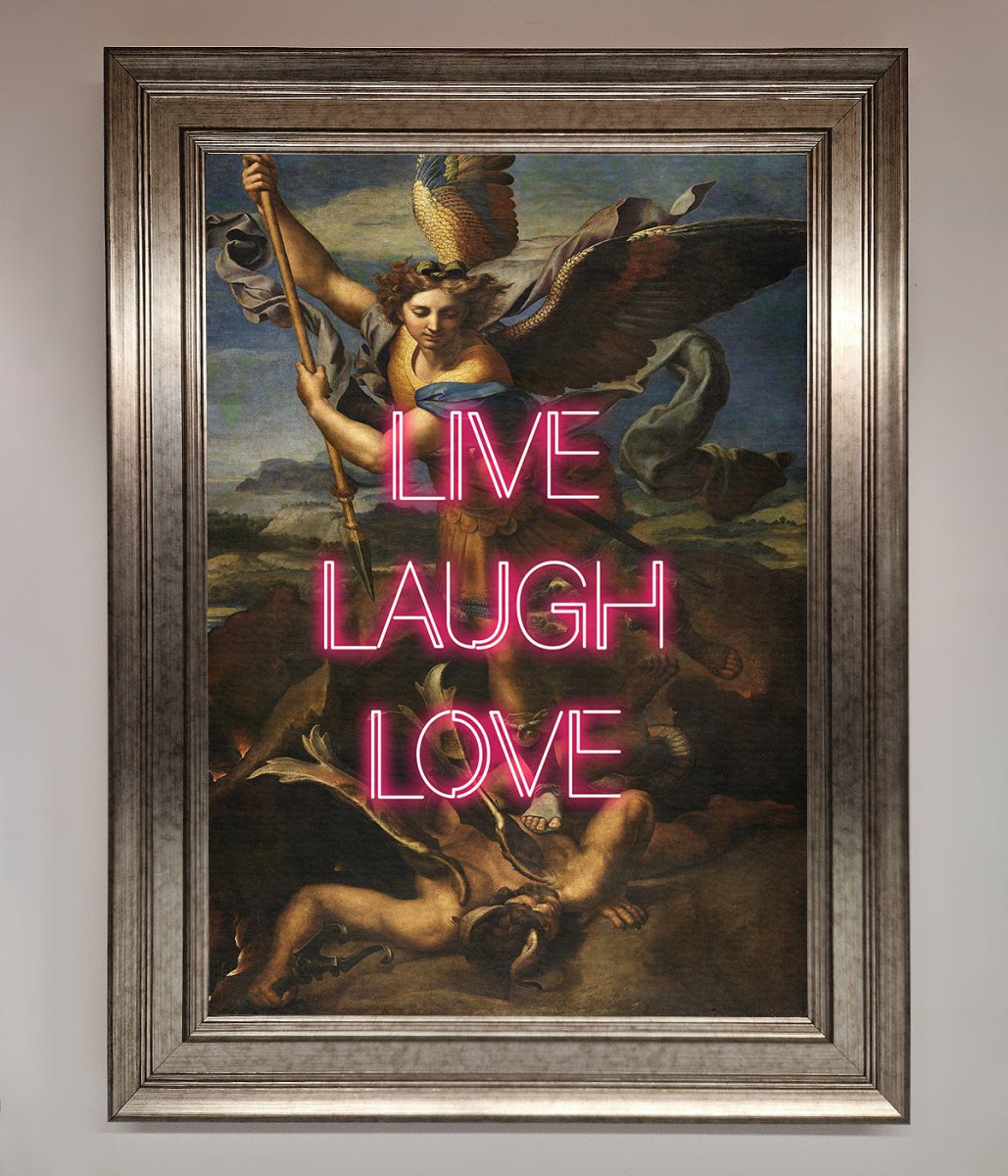 Live Laugh Love Quote Framed Poster - Zestio