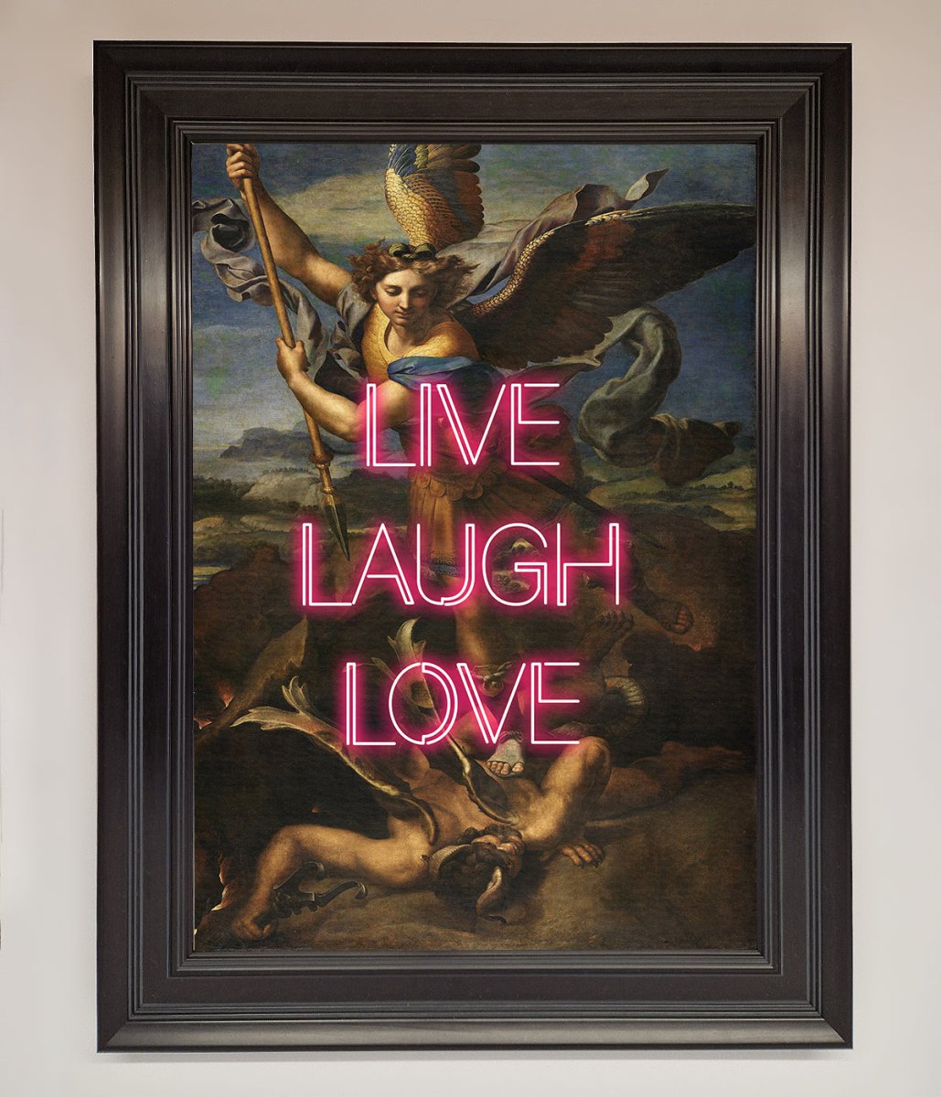 Live Laugh Love Quote Framed Poster - Zestio