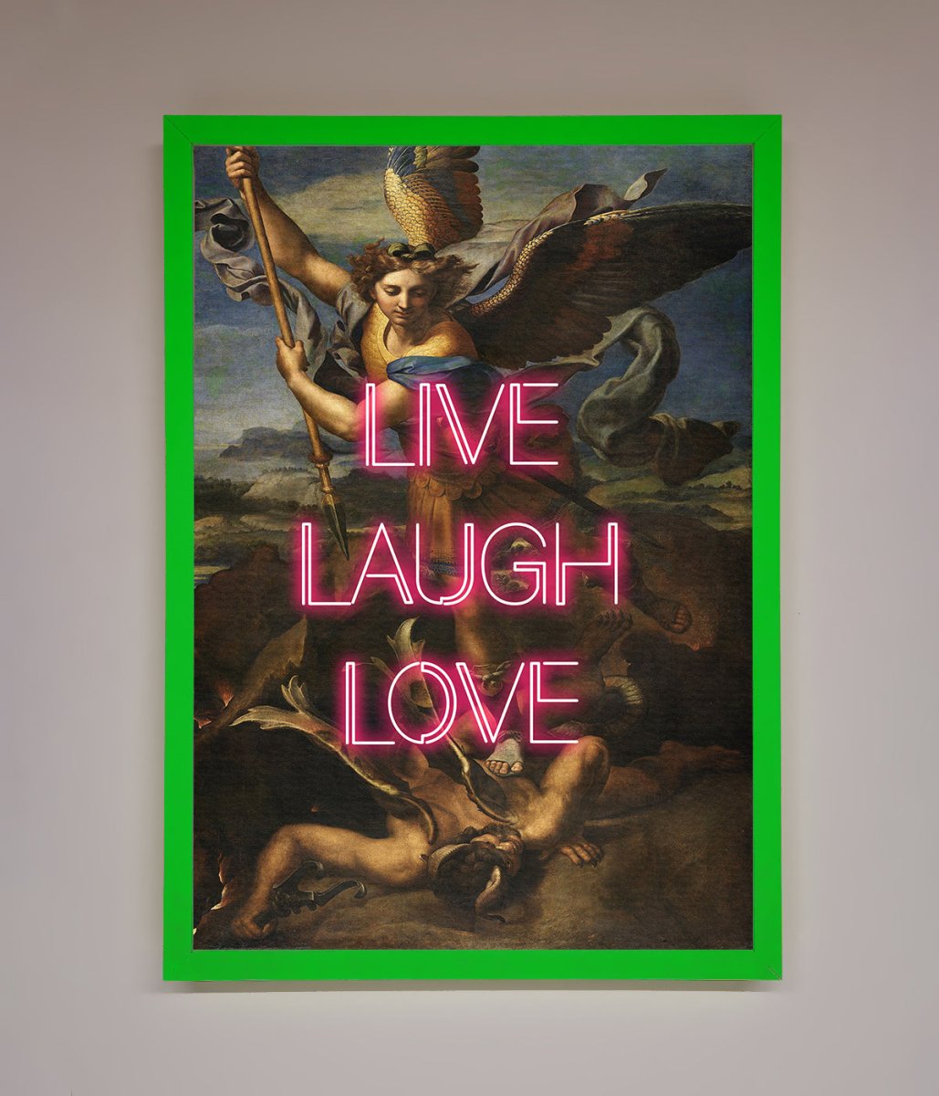 Live Laugh Love Quote Framed Poster - Zestio