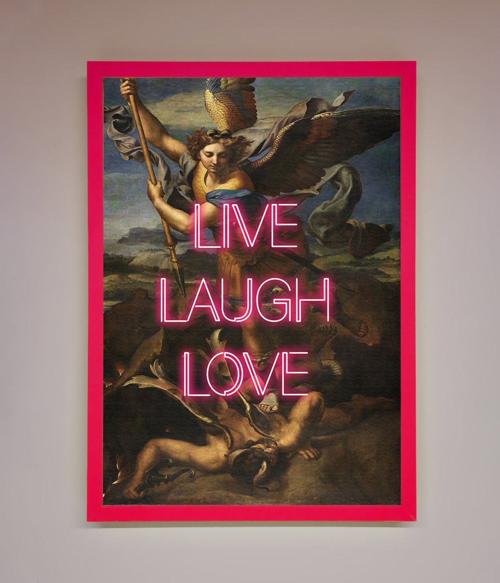 Live Laugh Love Quote Framed Poster - Zestio