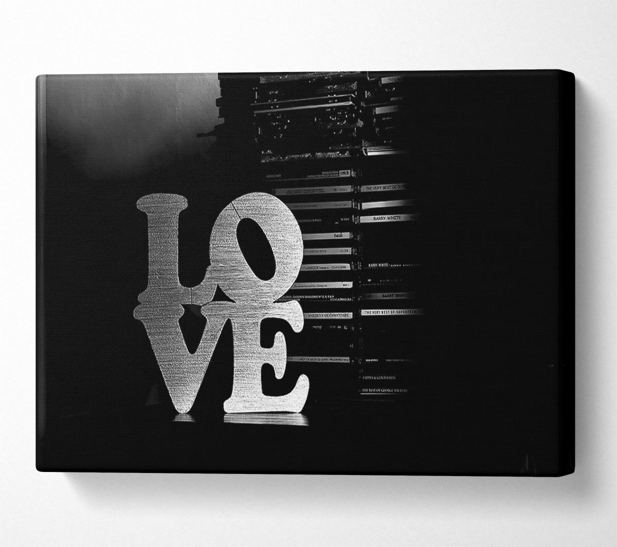 Love Black And White Canvas Wall Art - Zestio