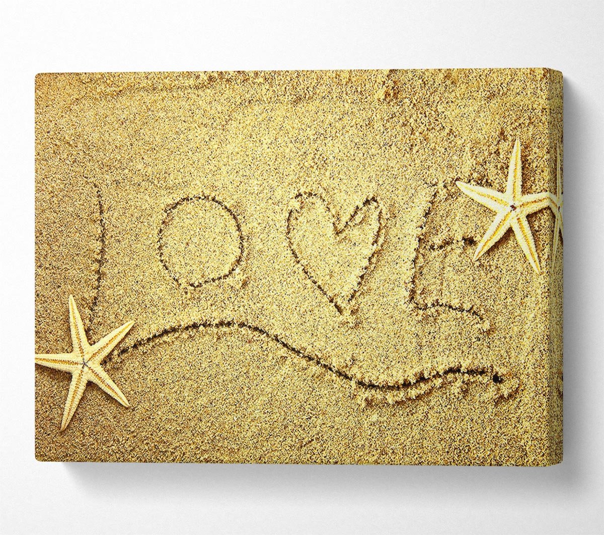 Love Message In The Sand Canvas Wall Art - Zestio