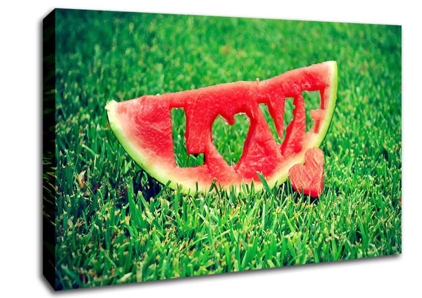 Love Watermelon Canvas Wall Art - Zestio