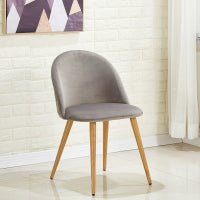 Lucia Halo Dining Set, a Table and Chairs Set of 4, Oak/Grey - Zestio