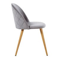 Lucia Halo Dining Set, a Table and Chairs Set of 4, Oak/Grey - Zestio