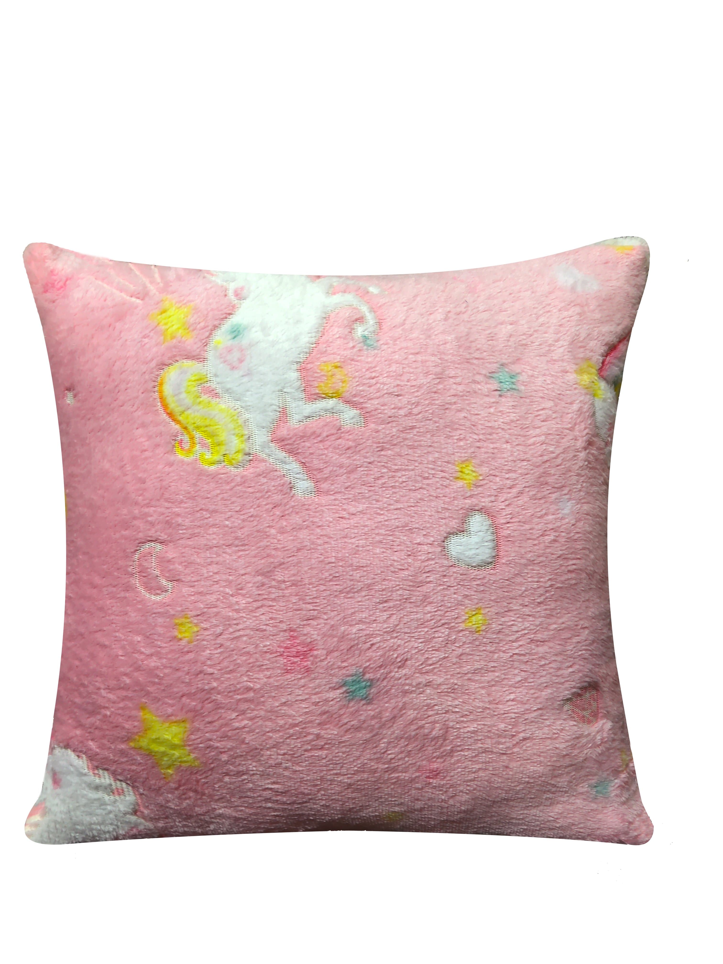 OLIVIA ROCCO Rainbow Unicorn Glow In The Dark Teddy Fleece Duvet Set For Kids Super Soft Cosy Bedding Kids Bedrooms Every Night