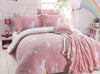 OLIVIA ROCCO Rainbow Unicorn Glow In The Dark Teddy Fleece Duvet Set For Kids Super Soft Cosy Bedding Kids Bedrooms Every Night