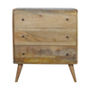 Artisan Furniture Solid Wood Curved Oak-ish Chest