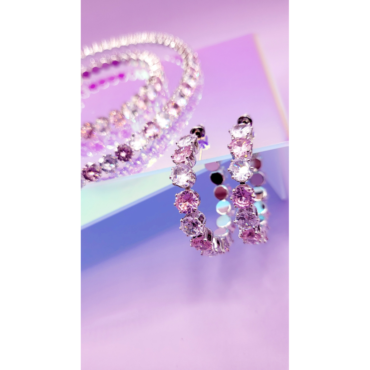 Aura Crystal Trio Choker, Bracelet & Earrings
