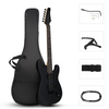 GST 39in Electric Guitar H-H Pickups Black suit for Heavier  Rock