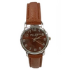 PELEX  Ladies Basic Brown Dial Brown Leather Strap Quartz Watch PLX-013-BR