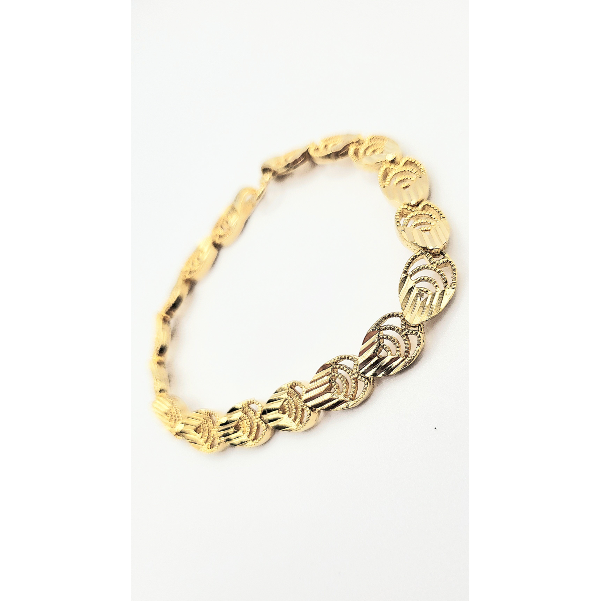 Elements Melted Shiny Gold Link Bracelet
