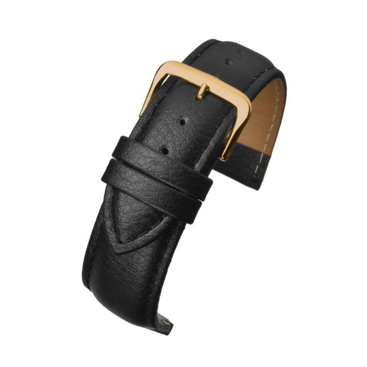 Black Buffalo Grain Leather Watch Strap 18mm