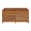 Artisan Furniture Solid Wood Oxford Oak-ish Storage Bench,  2 Drawers, Light Brown