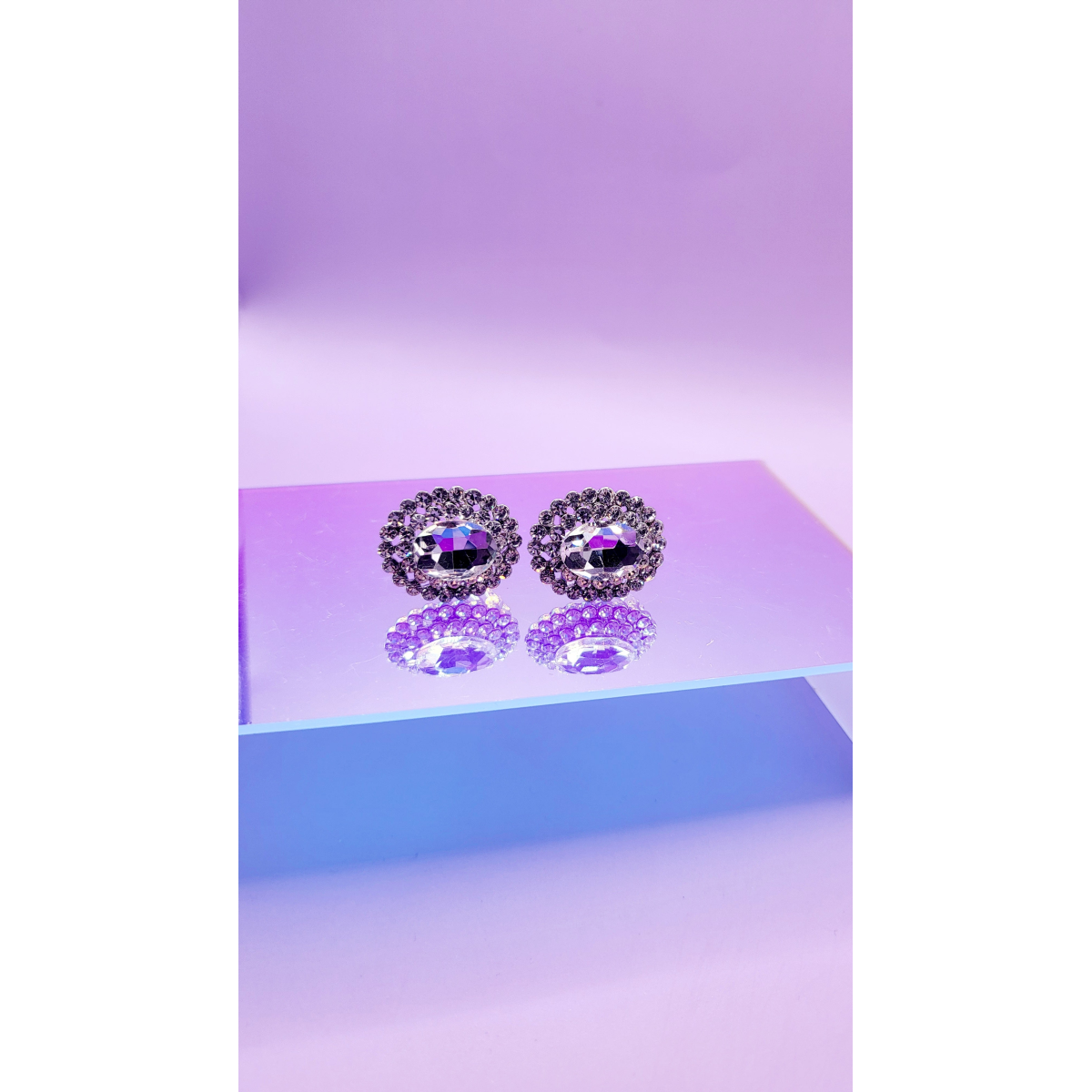 Luxe Crystal Non Pierced Clip On Earrings