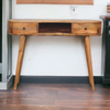 Artisan Furniture Solid Wood Oak-ish Wave Writing Desk