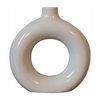 Artisan Furniture Home Decor Accessories - Black & White Gloss Flower Vase