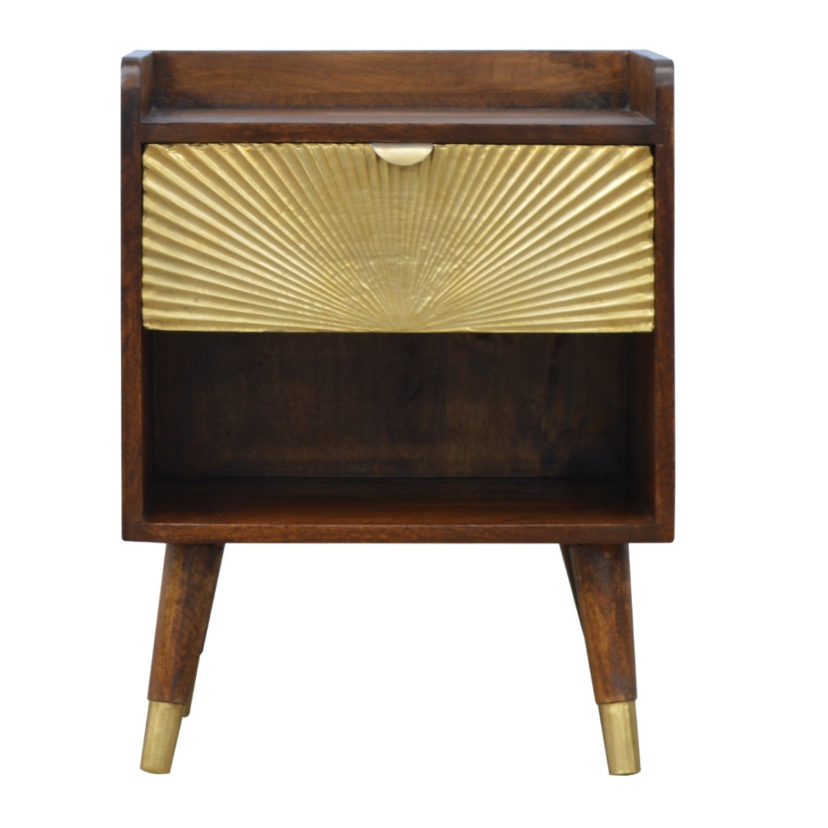 Artisan Furniture Solid Wood Manila Gold One Drawer Bedside