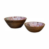 Artisan Furniture Serveware - Pink Floral Bowl Set of 2