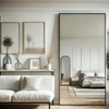Takara - Full Length Leaner Black Metal Rectangle Mirror - 180cm x 90cm