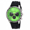 Henley Mens Polished Sports Silicone Watch Silver/Green H02223.11