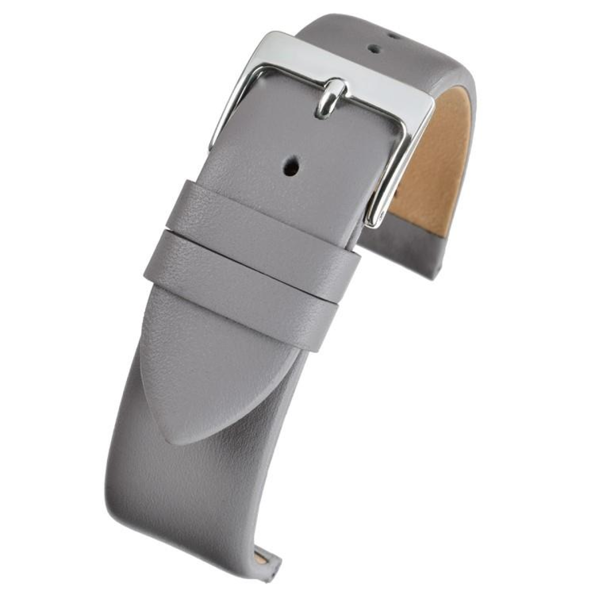 Grey Calf Leather Watch Strap 18mm