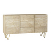 Light Gold Extra Large Sideboard 3 Drawers And 2 Doors