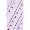 Rainbow Crystal Charm Tennis Anklet