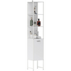 HOMCOM Tall Bathroom Cabinet with 3 Open Shelves Adjustable Shelf