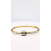 Curved Crystal Stacking Bangle Stainless Steel
