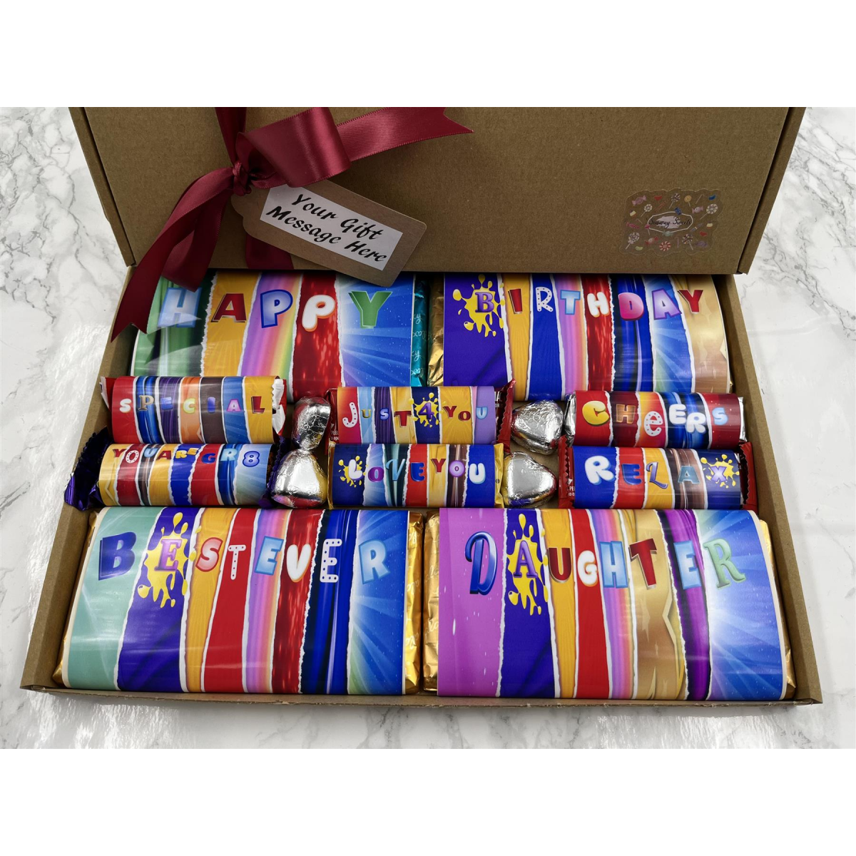 Fun Novelty Birthday Chocolate Wrapper Gift Box - Daughter