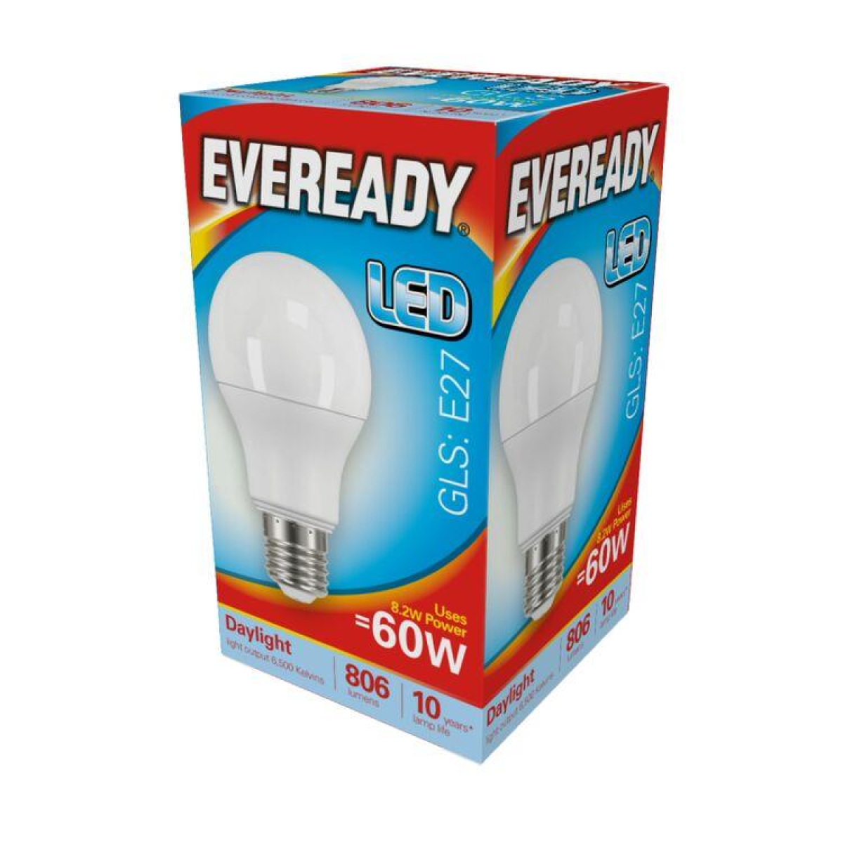 Eveready GLS BC 60W LED Bulb Warm White Pack of 5