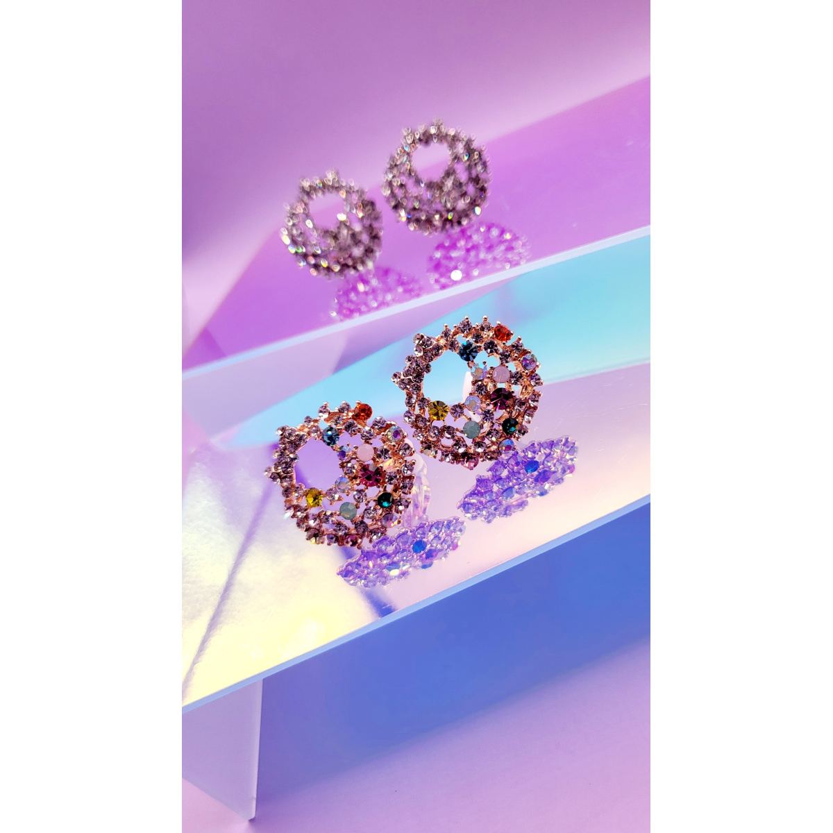 Polo Crystal Non Pierced Clip On Earrings