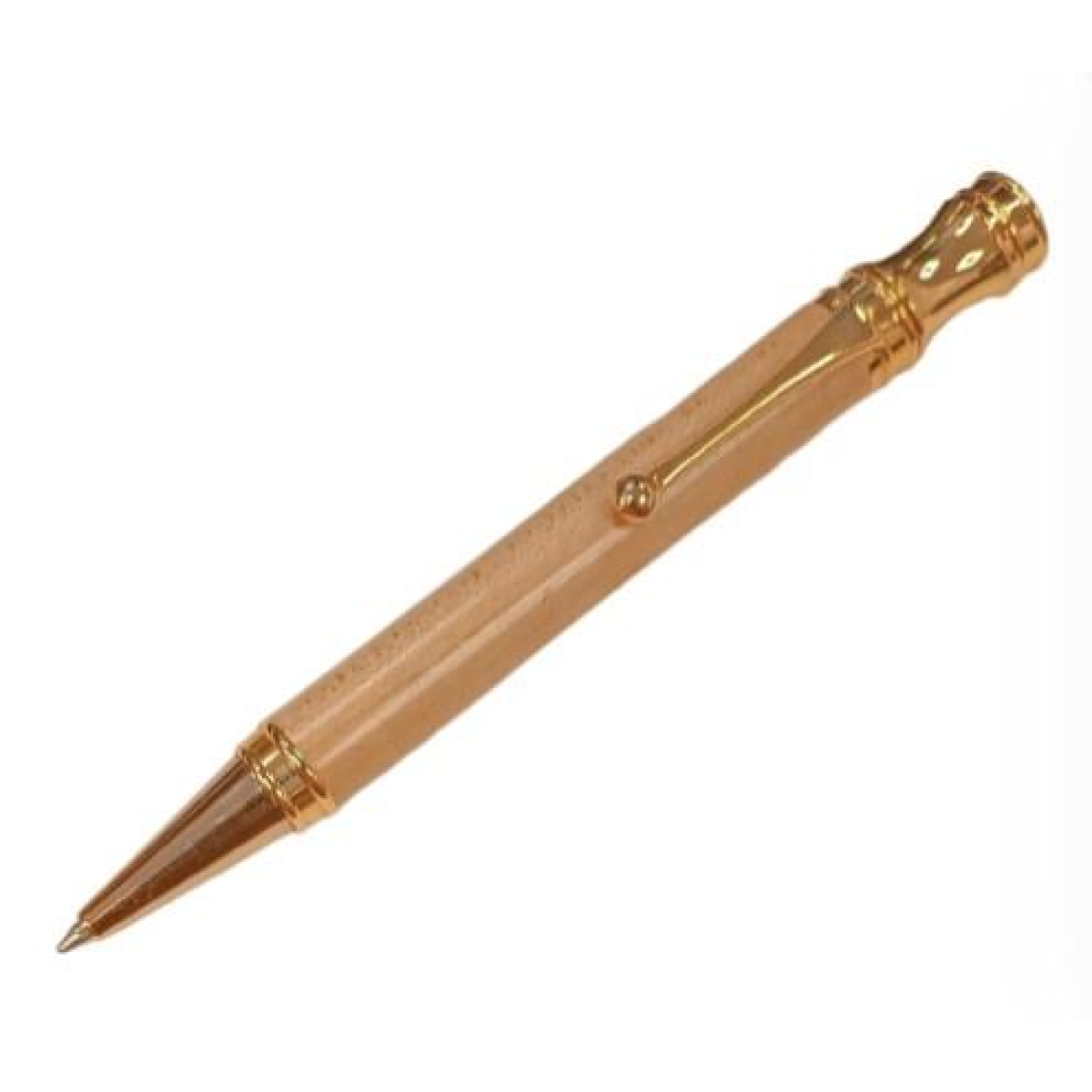 Imperial Wood Light Brown Gold Trim Ball Pen IMP320M