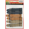 R007-006 22MM 5PK PADDED COLOUR WATCH STRAPS