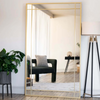 Aimi - Full Length Gold Metal Rectangle Window Mirror - 200cm x 120cm