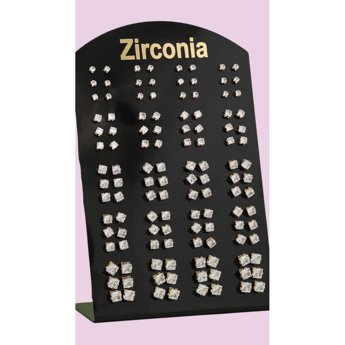 60 Pairs Zirconia Crystal Stud Earrings