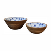 Artisan Furniture Serveware - Blue and White Bowl Set of 2
