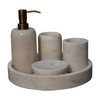 Artisan Furniture Bathroom Accessories - White Marble Bathroom Set of 5