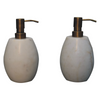 Artisan Furniture Bathroom Accessories - White Marble Soap Dispenser of 2