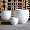 Orbello | White Mist – 55cm Extra Large Concrete Sphere Planter – 82L Round Plant Pot