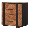Artisan Furniture Solid Wood Havana Canefront Drawers, 2 Drawers, Dark Brown