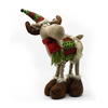 Christmas Deer Gnome Plush Xmas Reindeer Decoration, Handmade Swedish Santa Elk Figurines Tomte Gnome w/Bell Reindeer Horns Ornaments, Home Table Decor