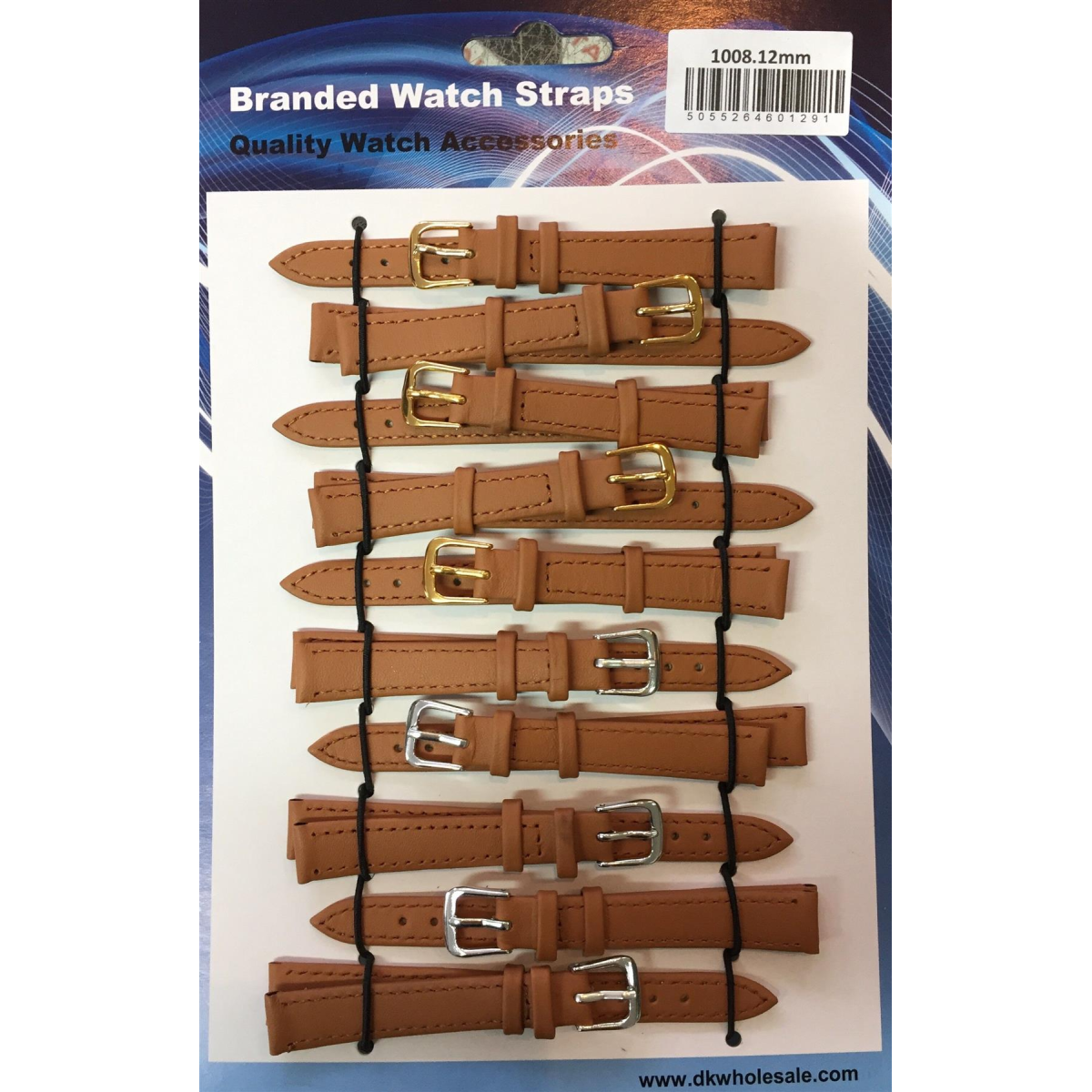 Leather Brown Tan Watch Straps Pk10 8mm 1008