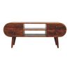 Artisan Furniture Solid Wood Chestnut Circular Media Unit