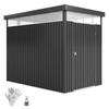 Outsunny 5.3 x 8.5ft Galvanised Steel Garden Shed with Roof Windows